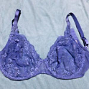 Balconette bra 38D in medium blue, periwinkle, light blue, hyacinth